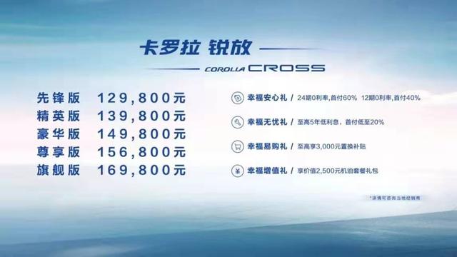 TNGA-C平台打造，搭2.0L+CVT，卡罗拉锐放12.98万起售