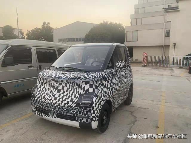 五菱全新微型电动车E230短轴版实车首次曝光，造型更加个性精致