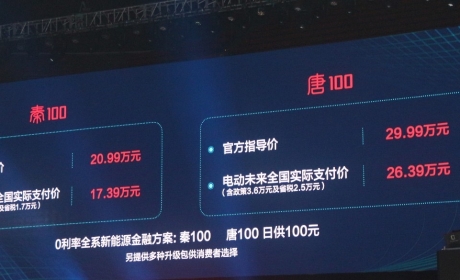 比亚迪秦100官方指导价一公布,现场一片欢呼