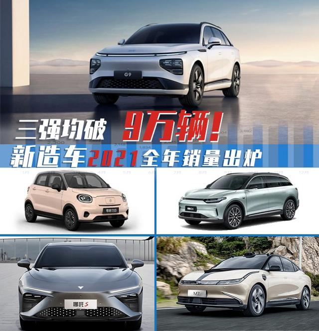 三强均破9万辆！新造车2021全年销量出炉