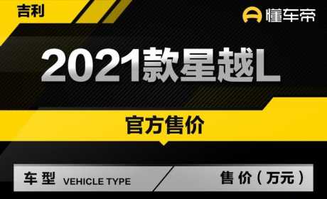 新车 | 售价16.32万元，吉利星越L新增车型上市