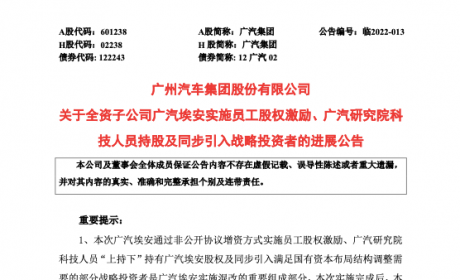 搜狐汽车全球快讯｜广汽埃安宣布混改完成员工股权激励 将启动A轮引战 ...