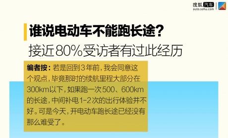 谁说电动车不能跑长途？ 接近80%受访者有过此经 …