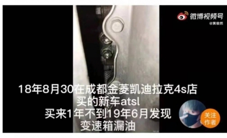 车主抱怨买了两年多的凯迪拉克漏油，网友称“说明是通用系正品” ...