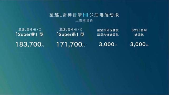 17.17万起！日系混动最强对手，吉利星越L雷神Hi·X混动上市