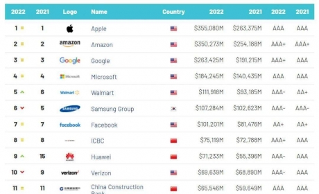 2022年全球品牌价值500强出炉：比亚迪、哈弗、吉利登榜