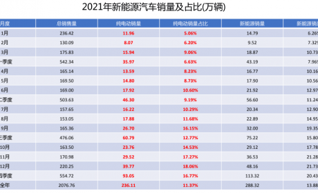 2021新能源销量终端数据，销量翻倍增长，网友：嘴上说不要，身体很诚实！ ...