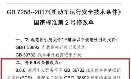 今年开始，所有新车都要强制安装这样东西