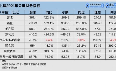 财报解析｜“蔚小理” 的2021: 蔚来领跑营收 小鹏夺销冠 理想最接近盈利 ...