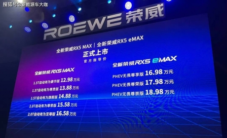 每日新车：新款荣威RX5 MAX正式上市；华为首款车型正式发布