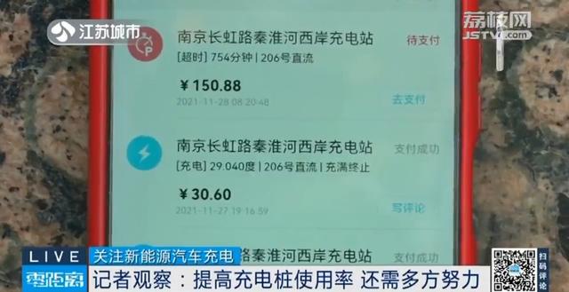 过夜忘挪车，新能源车主被收高额占用费！充电收费标准不统一，停车位被占用