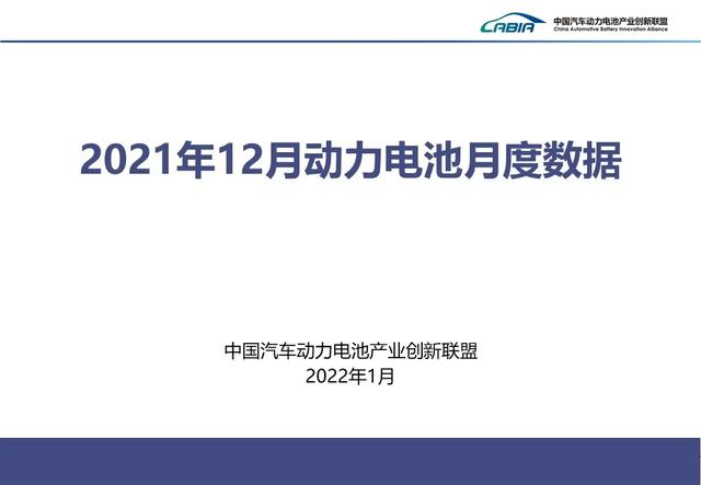 重磅！2021年动力电池装车量排名！宁德时代第一，比亚迪第二