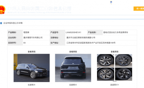 对标宝马X7/奔驰GLS，理想L9申报图