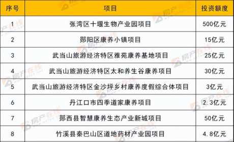 总投资约643.7亿！十堰将再规划建设10个大项目