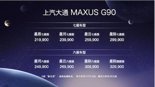 上汽大通MAXUS G90正式上市，21.99万元起售，能否打动消费者？