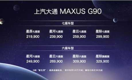 上汽大通MAXUS G90正式上市，21.99万元起售，能否打动消费者？