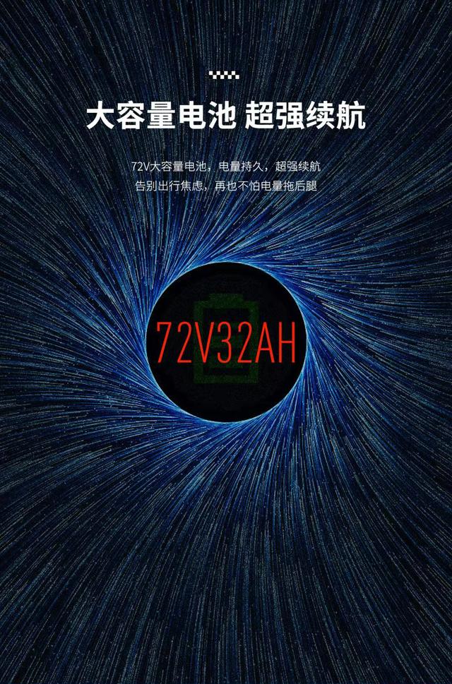 “速度王”绿驹赛博：3800W电机！搭载72V35A石墨烯电池，质保2年