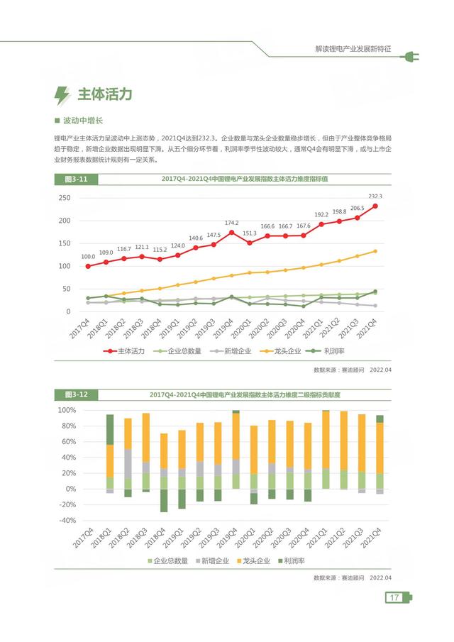 2021中国锂电产业发展指数