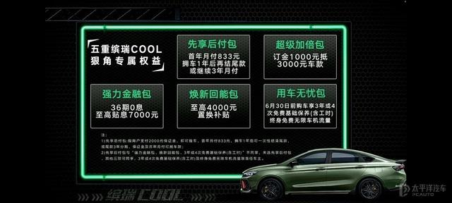 吉利杀出一款狠车！1.5T+四缸，卖9.48万起，缤瑞COOL上市了