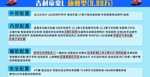 10万级国产家轿首选，吉利帝豪L车型解析