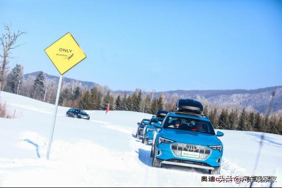 e-quattro+空气悬架果然强大，长白山试驾奥迪e-tron