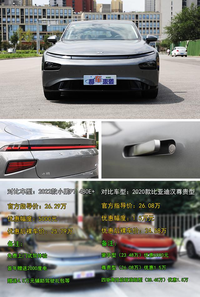 25万级纯电动车，配置空间动力对比，比亚迪汉小鹏P7谁更值得买？