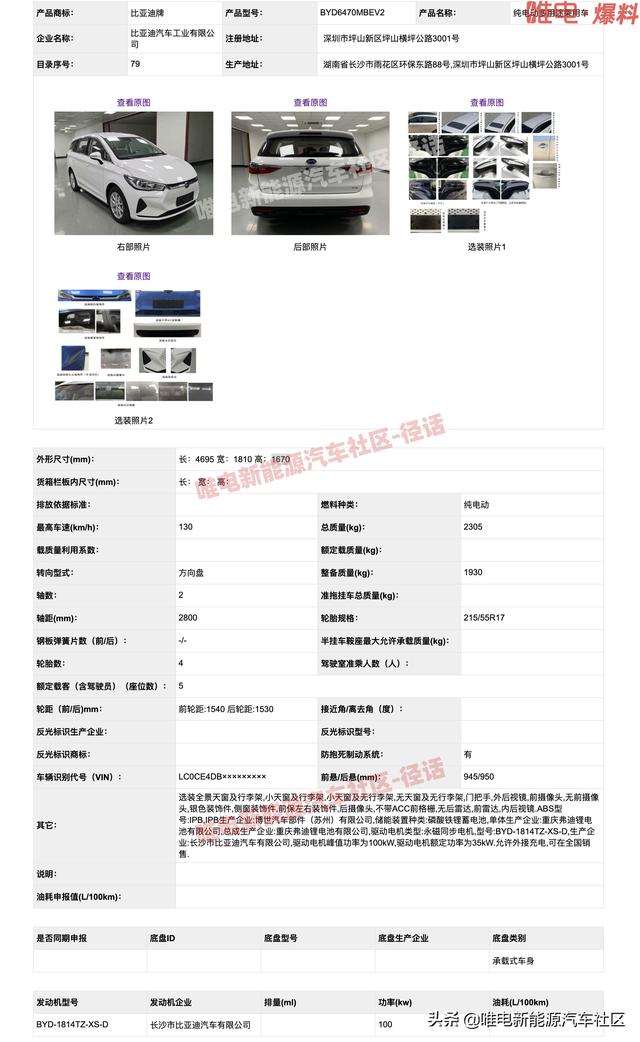 比亚迪全新e6、国产大众ID.4、国产双电机Model3，新车公示惊喜多