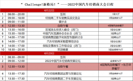 协会资讯 | 久等了！2022中国汽车经销商大会召开在即！