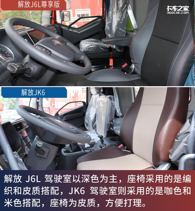 解放6米8载货车，JK6和J6L尊享版怎么选？驾驶室差异最大