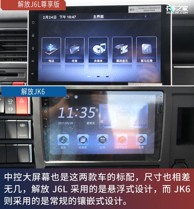 解放6米8载货车，JK6和J6L尊享版怎么选？驾驶室差异最大