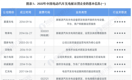 洞察2022：中国电动汽车充电桩行业竞争格局及市场份额