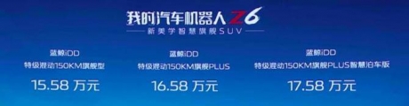 又一款15万级国产SUV 欧尚Z6正式上市 配三种动力