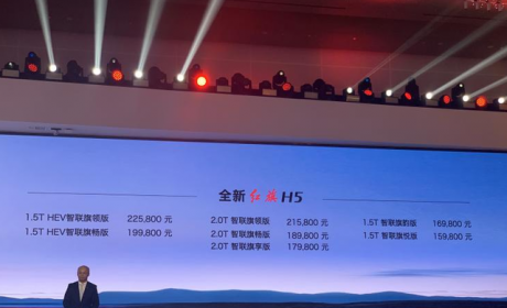 全新红旗H5正式上市！外观大气沉稳，轴距近3米，售15.98万元起