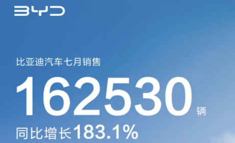 数读 | 市占率近10%？比亚迪7月销量突破16万辆，同比增长183.1%