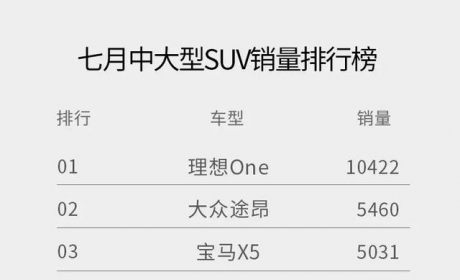 稳居中大型SUV排行榜前五 领克09凭实力获得认可