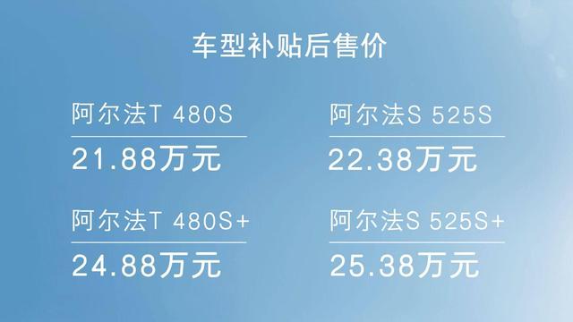 极狐阿尔法S、阿尔法T四款车型上市，补贴后售价21.88万起