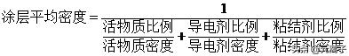 锂电池工艺参数与计算公式、中英对照