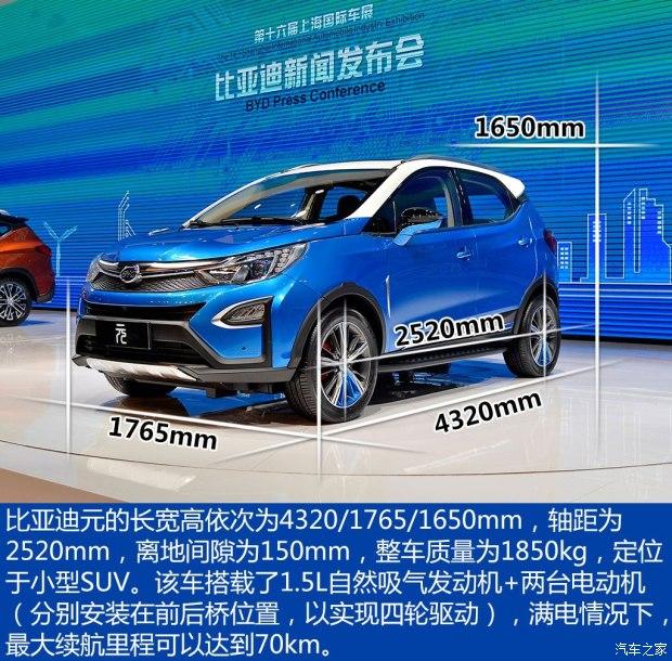 双电机四驱小型SUV 静态体验比亚迪元