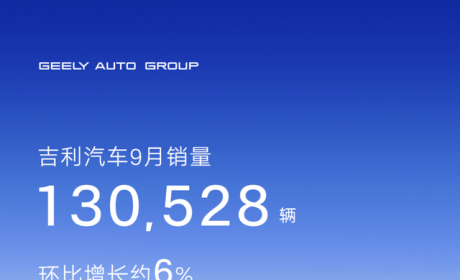 130528辆 吉利汽车9月销量公布 新能源渗透率突破30%