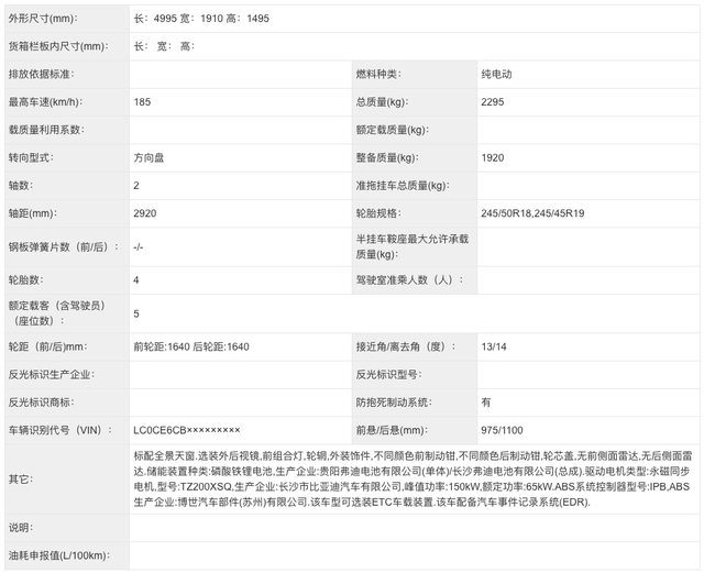 比亚迪新款汉EV申报图曝光