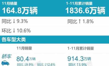 11月车市小跌9.3%，是车价太贵？还是老百姓的钱包瘪了？