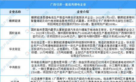 2023年广西锂电池产业布局分析：柳州玉林产业基地最多