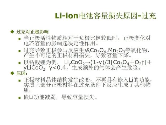 【干货】锂电池容量损失原因分类讲解