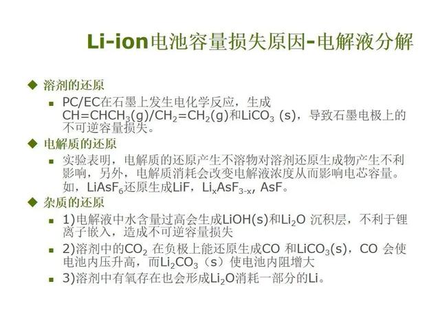 【干货】锂电池容量损失原因分类讲解