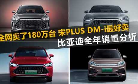 比亚迪2022年销量分析 全年销量180万台 宋PLUS DM-i卖得最好