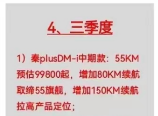 新款比亚迪秦PLUS DM-i信息曝光：或降至10万内，增150km续航版本