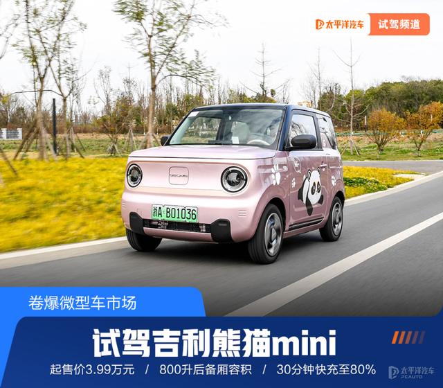 3.99W起售还有快充，吉利熊猫mini这是要打爆五菱宏光MINI EV？