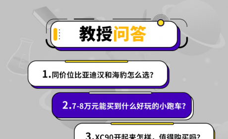 Q&amp;A丨7-8万元能买小跑车？25万级选比亚迪汉还是海豹？