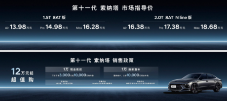 12万元起超值购！北京现代第十一代 索纳塔正式上市